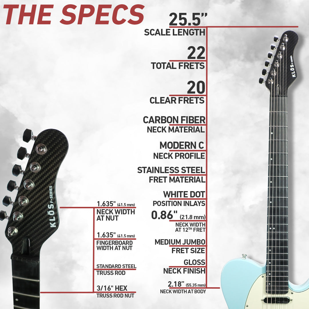 F-Series Electric Neck - Upgrade your Fender® with Carbon Fiber
