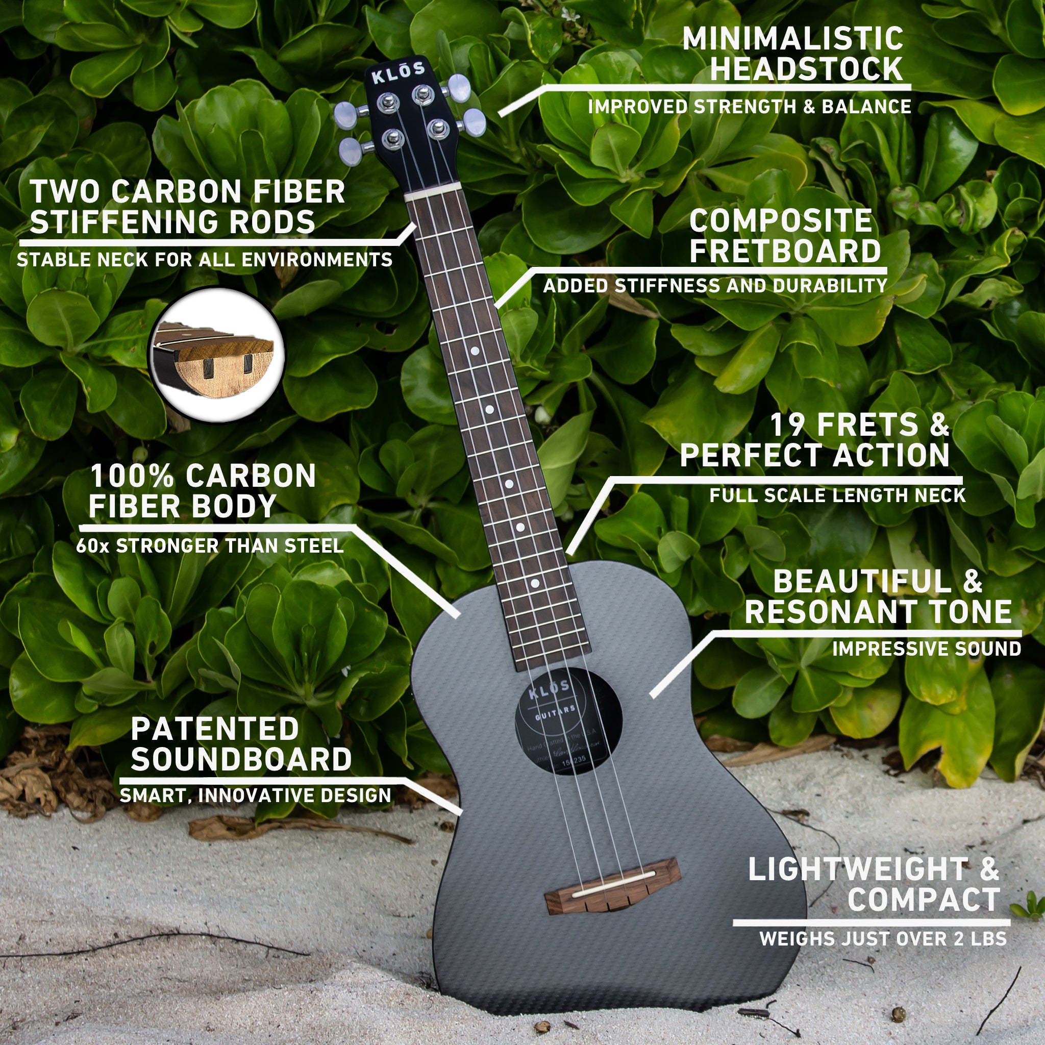 Our ukulele is lightweight, compact, durable and plays great. 