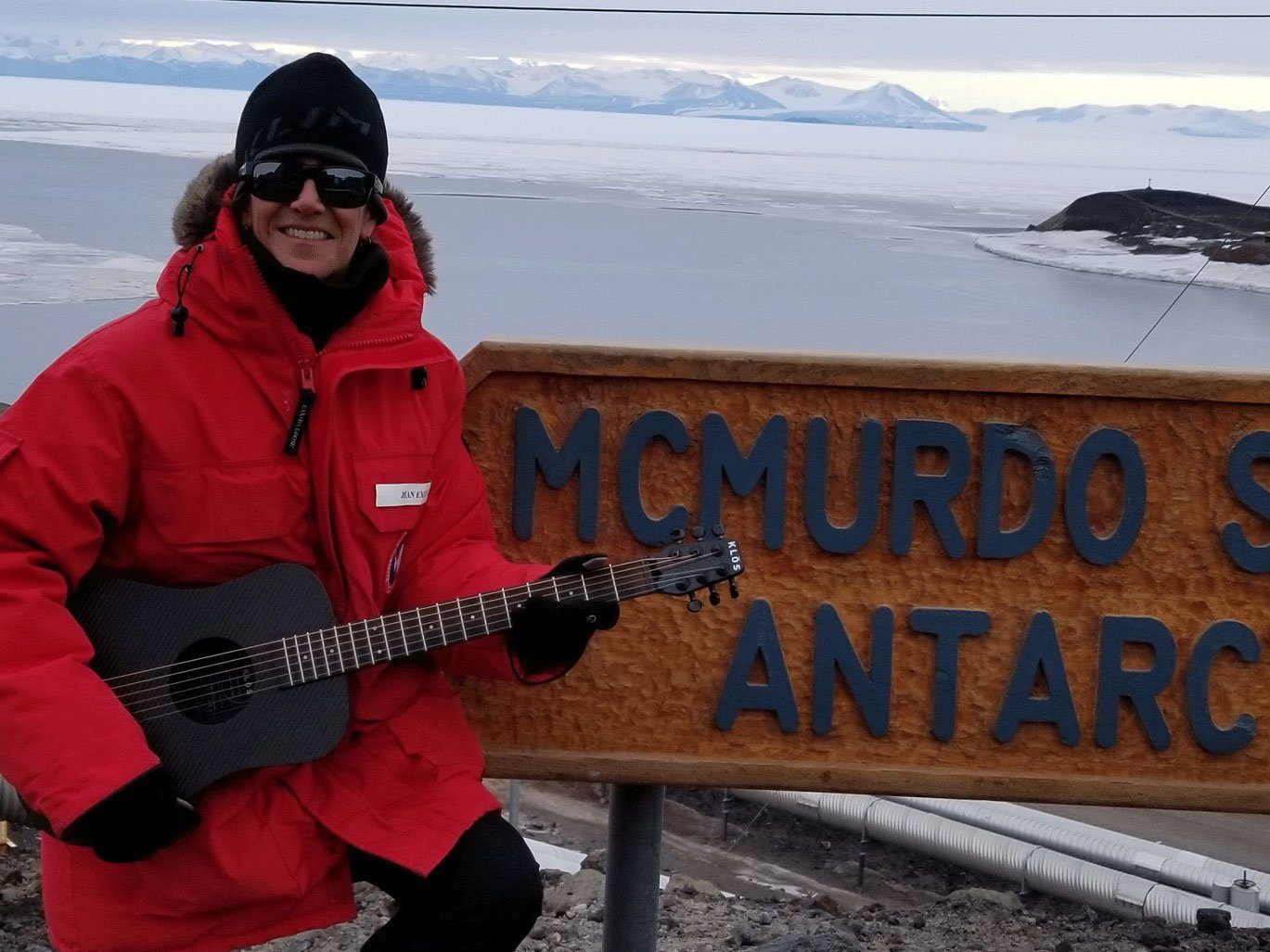 The KLOS Guitar at the South Pole, Antarctica