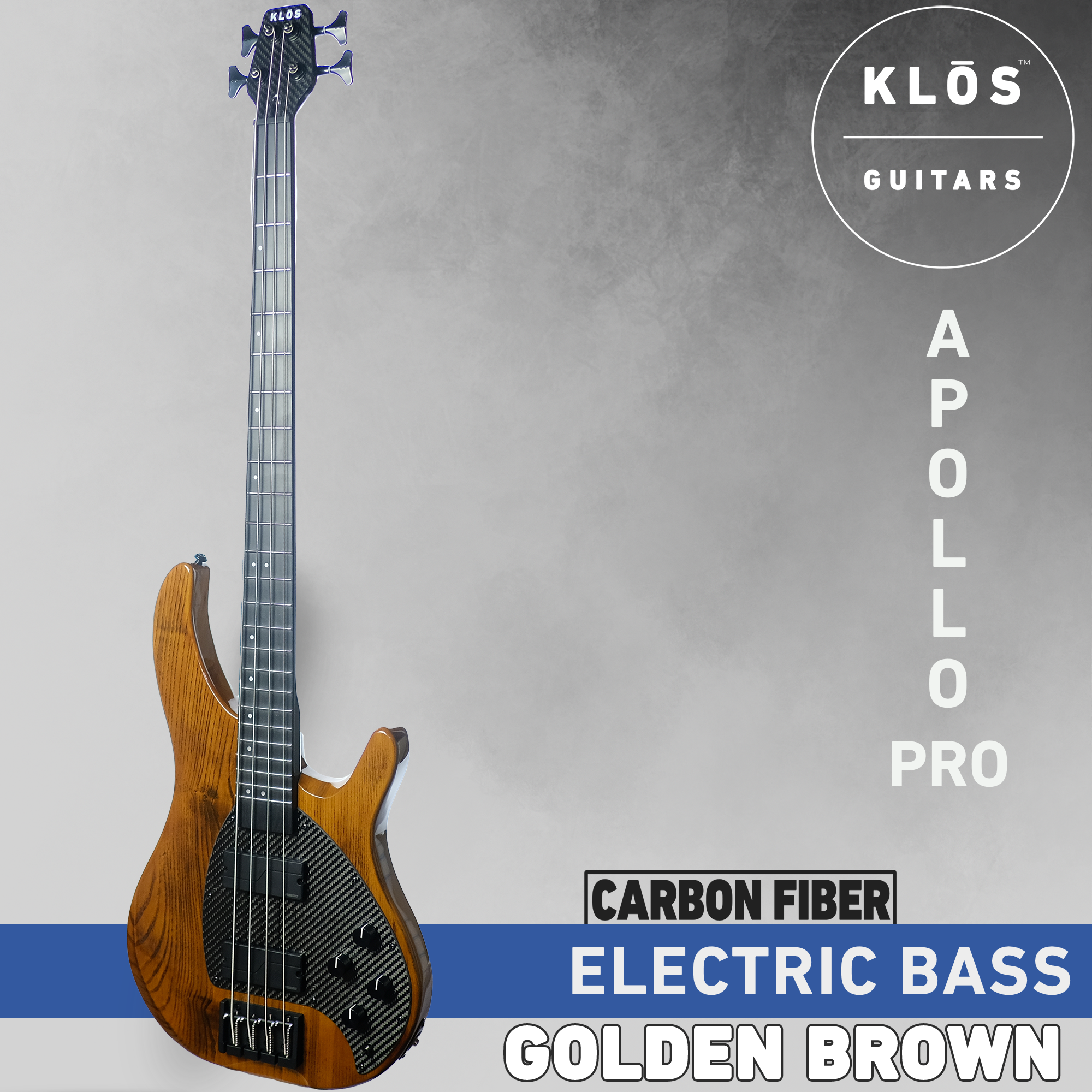 Golden Brown Apollo Pro Electric Bass 