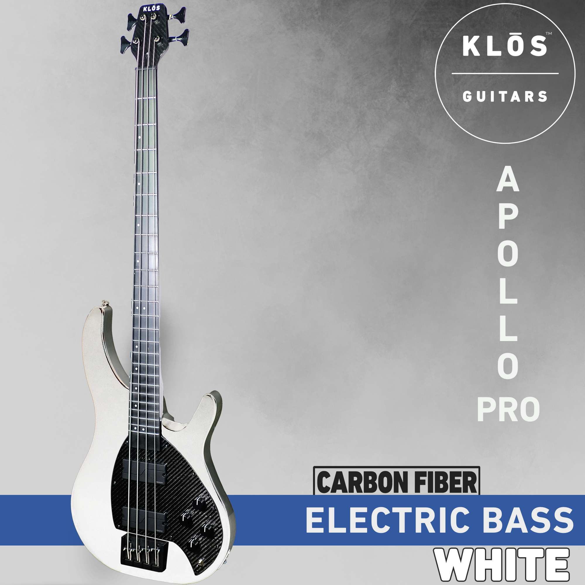White Apollo Pro Electric Bass 