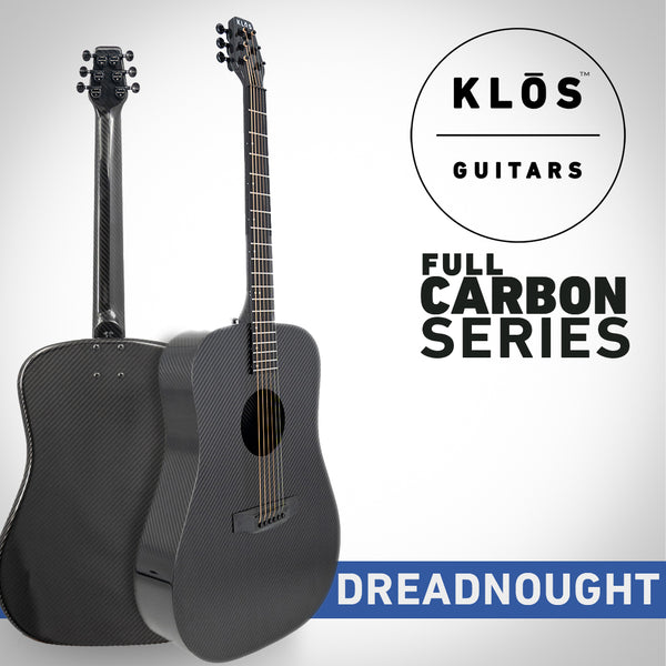 Klos Full Carbon Dreadnought (Lefty) left-handed acoustic guitar, front view