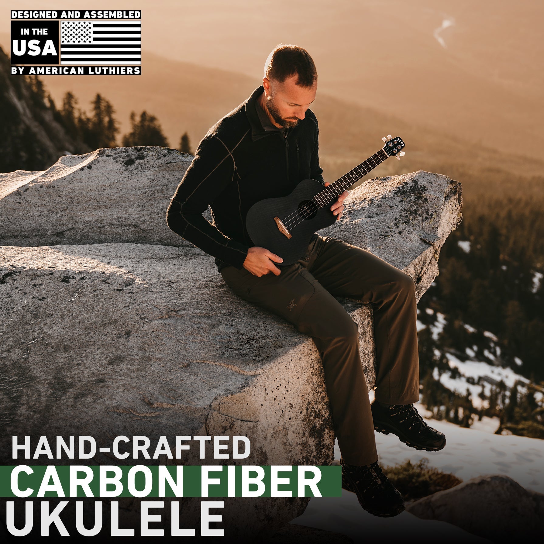 Hand-crafted carbon fiber ukulele 