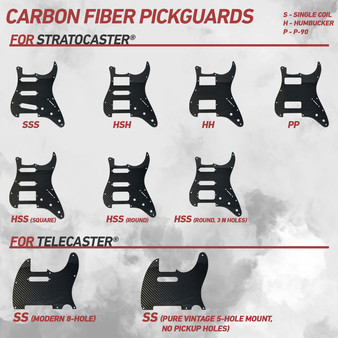 FSeries Carbon Fiber Pickguards KLOS Guitars