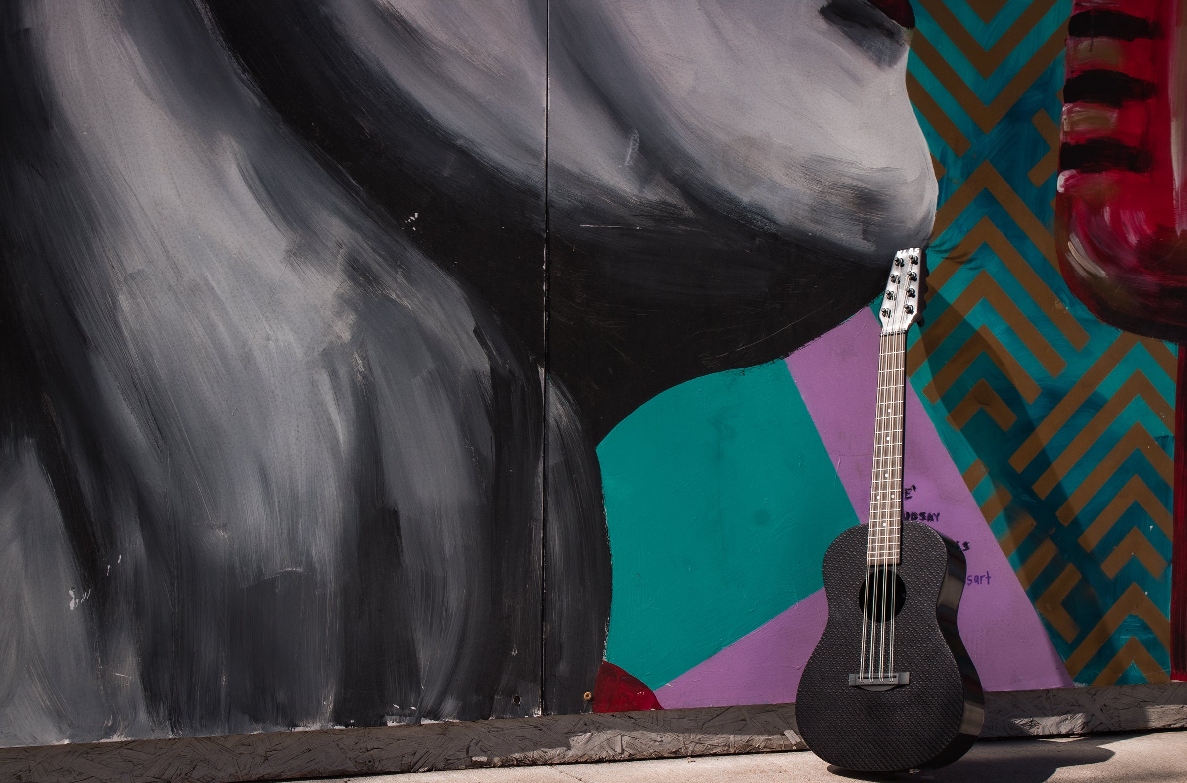 KLOS 8-String Ukulele and Mural