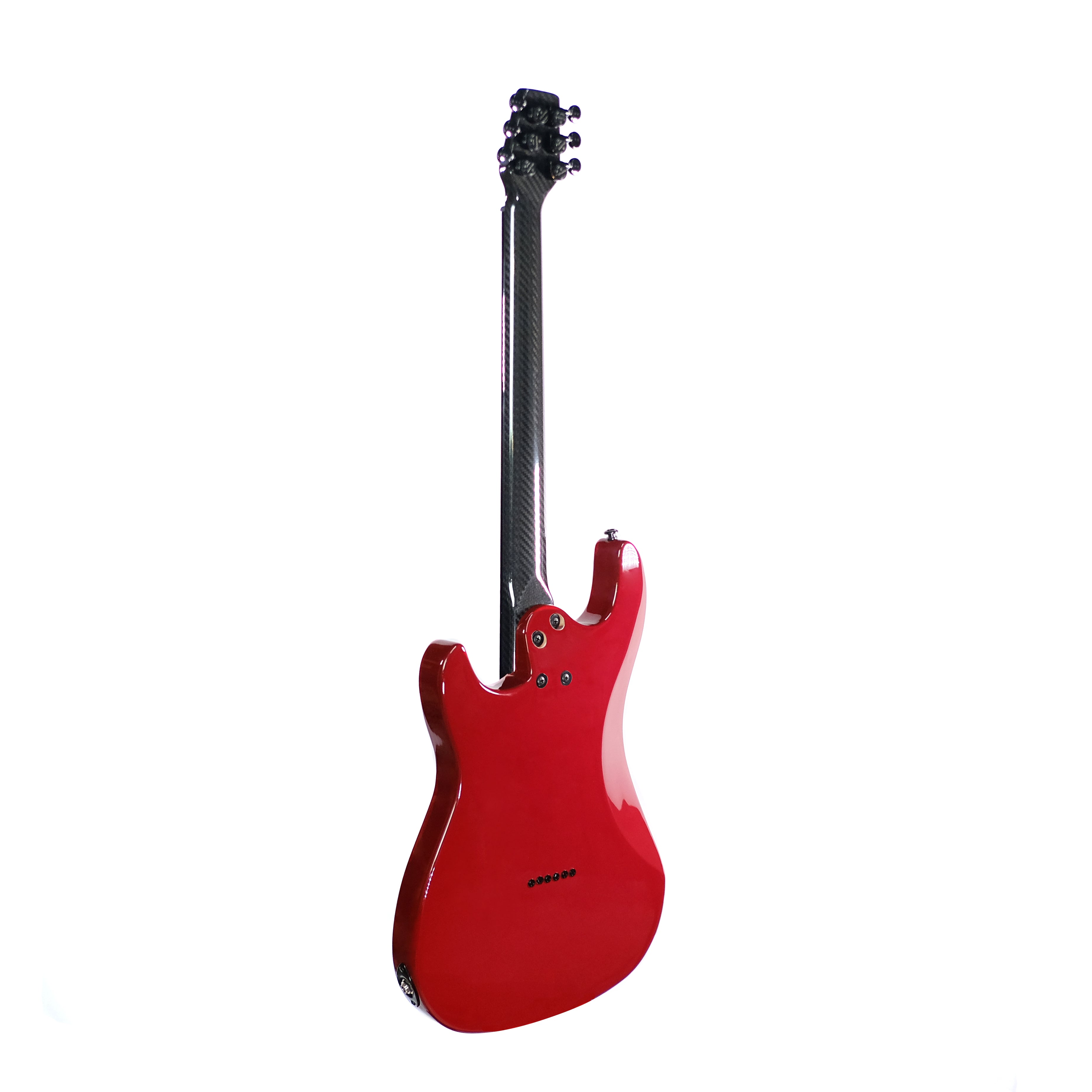 Red Electric Guitar on a white background (rear)