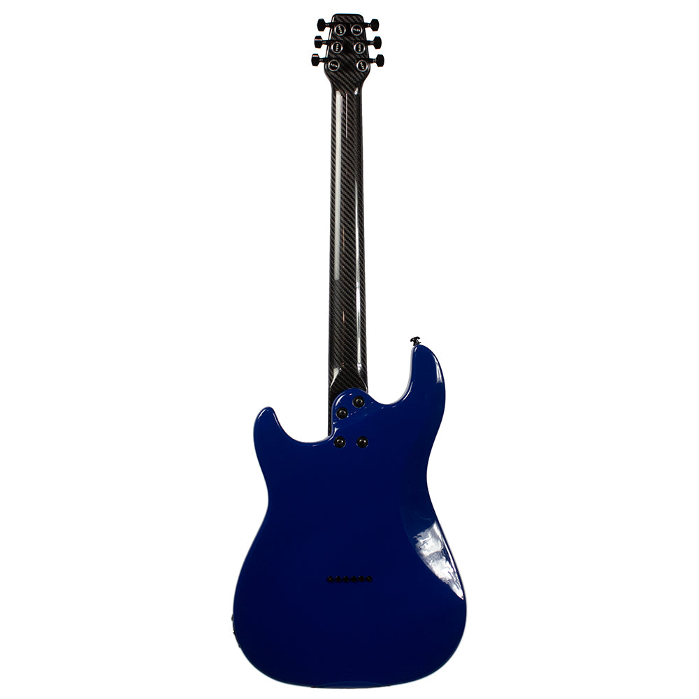 Dark Blue Electric Guitar on a white background (rear)