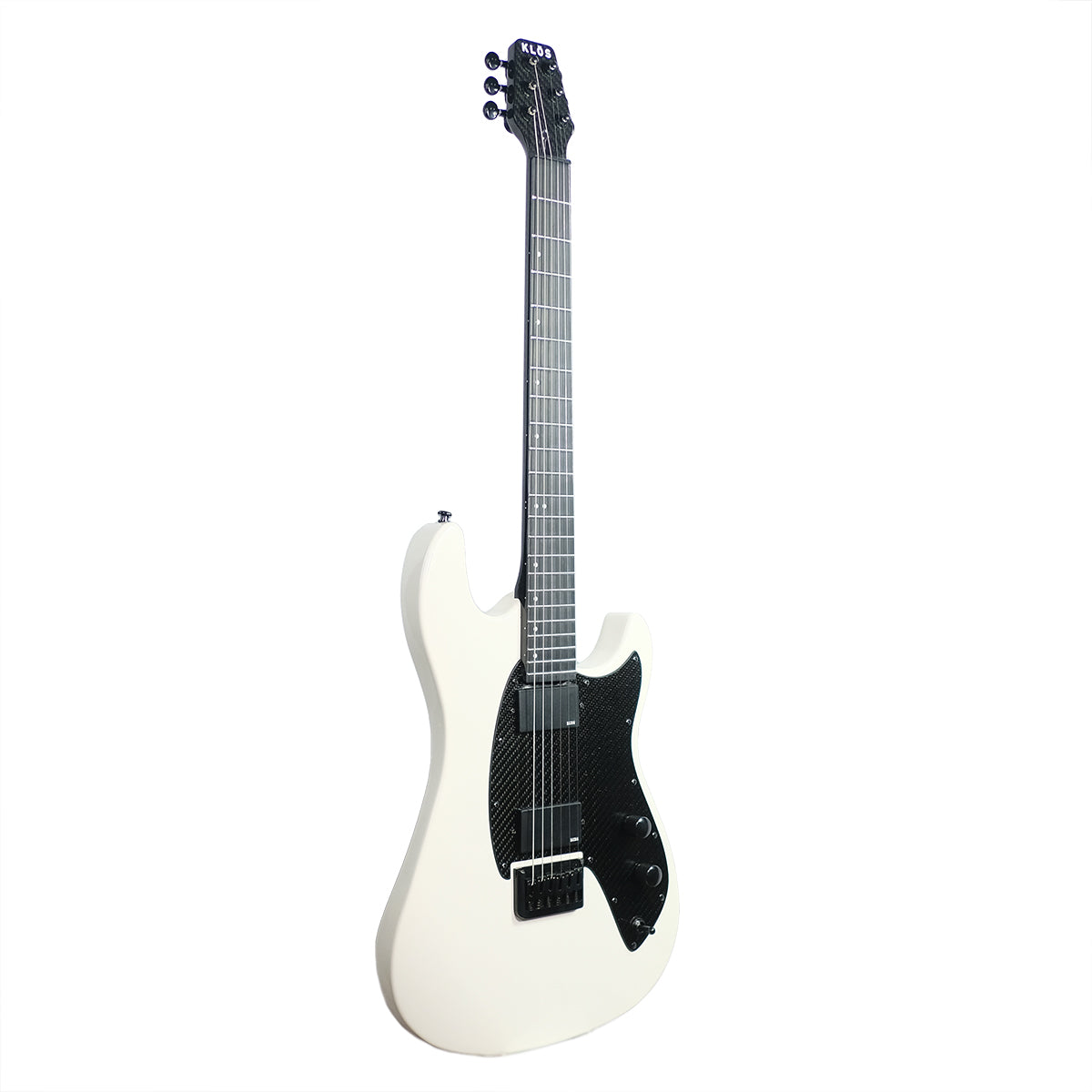 White Electric Guitar on a white background 