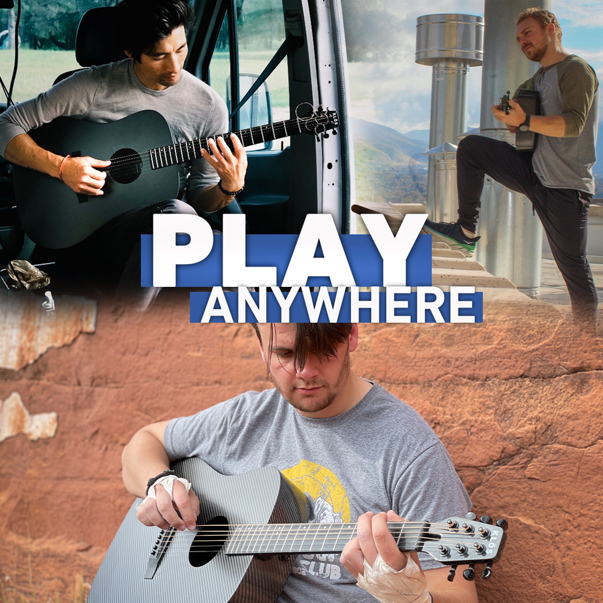 Play the KLOS Full Carbon Full Size Guitar anywhere